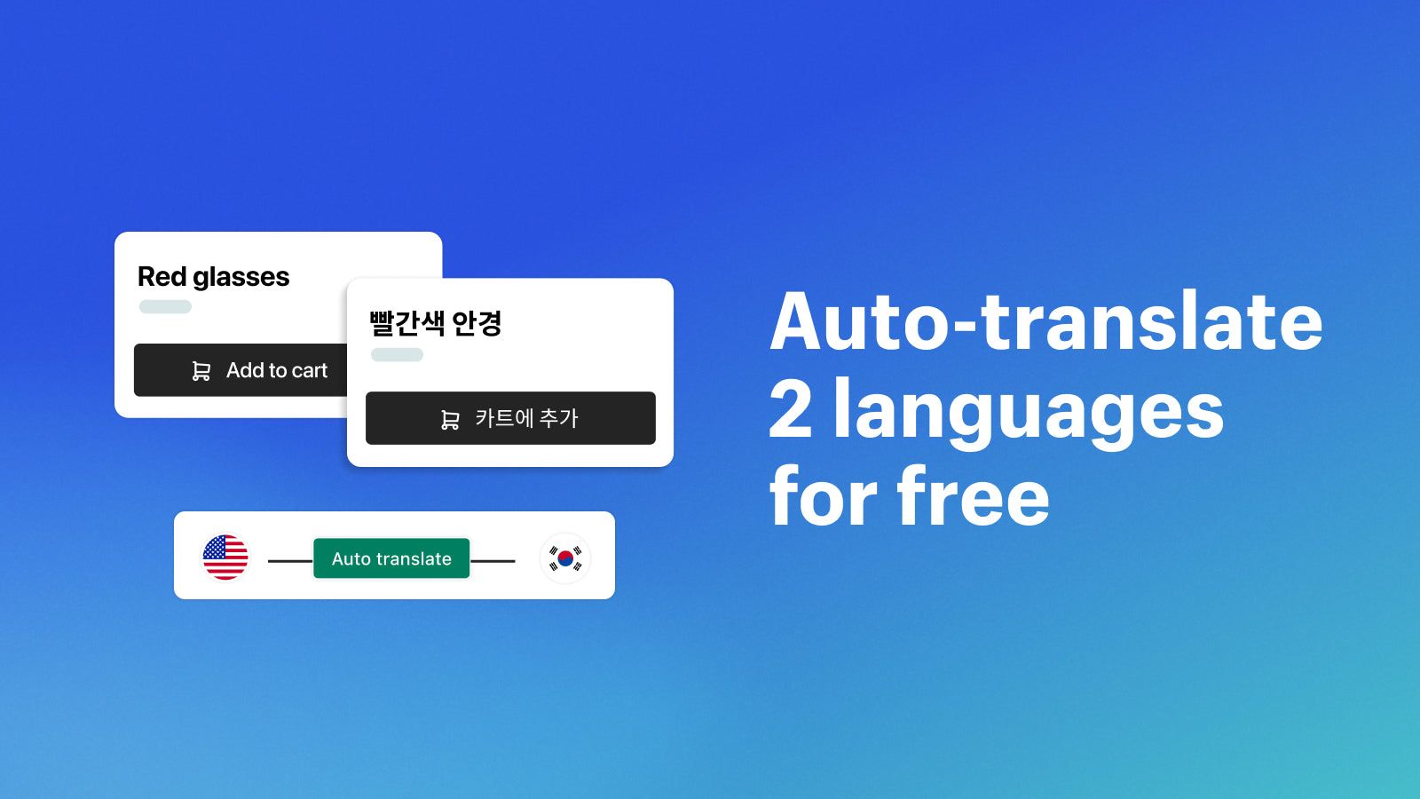 Auto-translate 2 languages for free