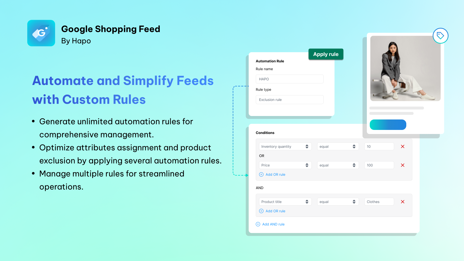 Automate and Simplify Feeds with Custom Rules.