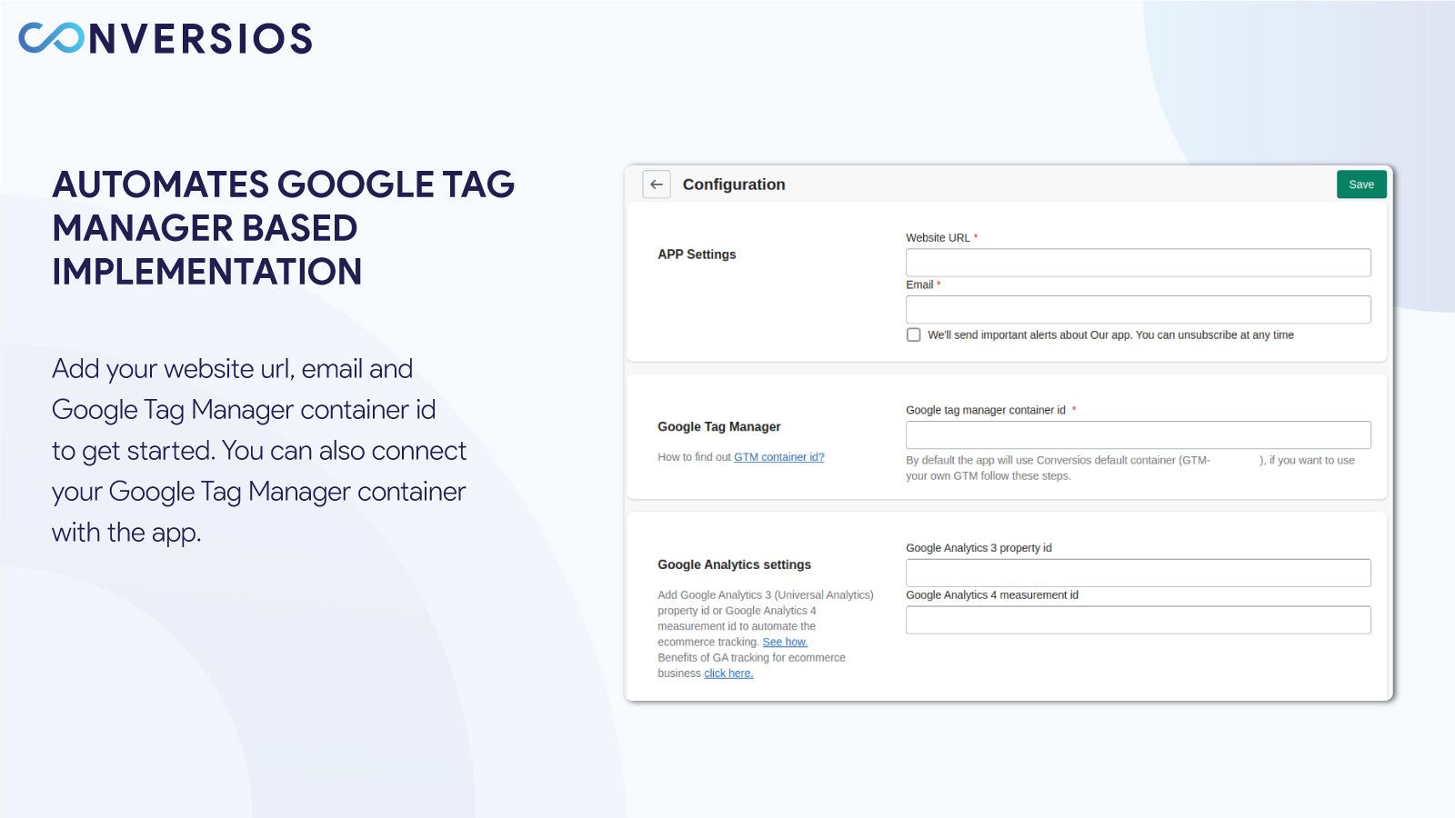 automate google tag manager based implementation