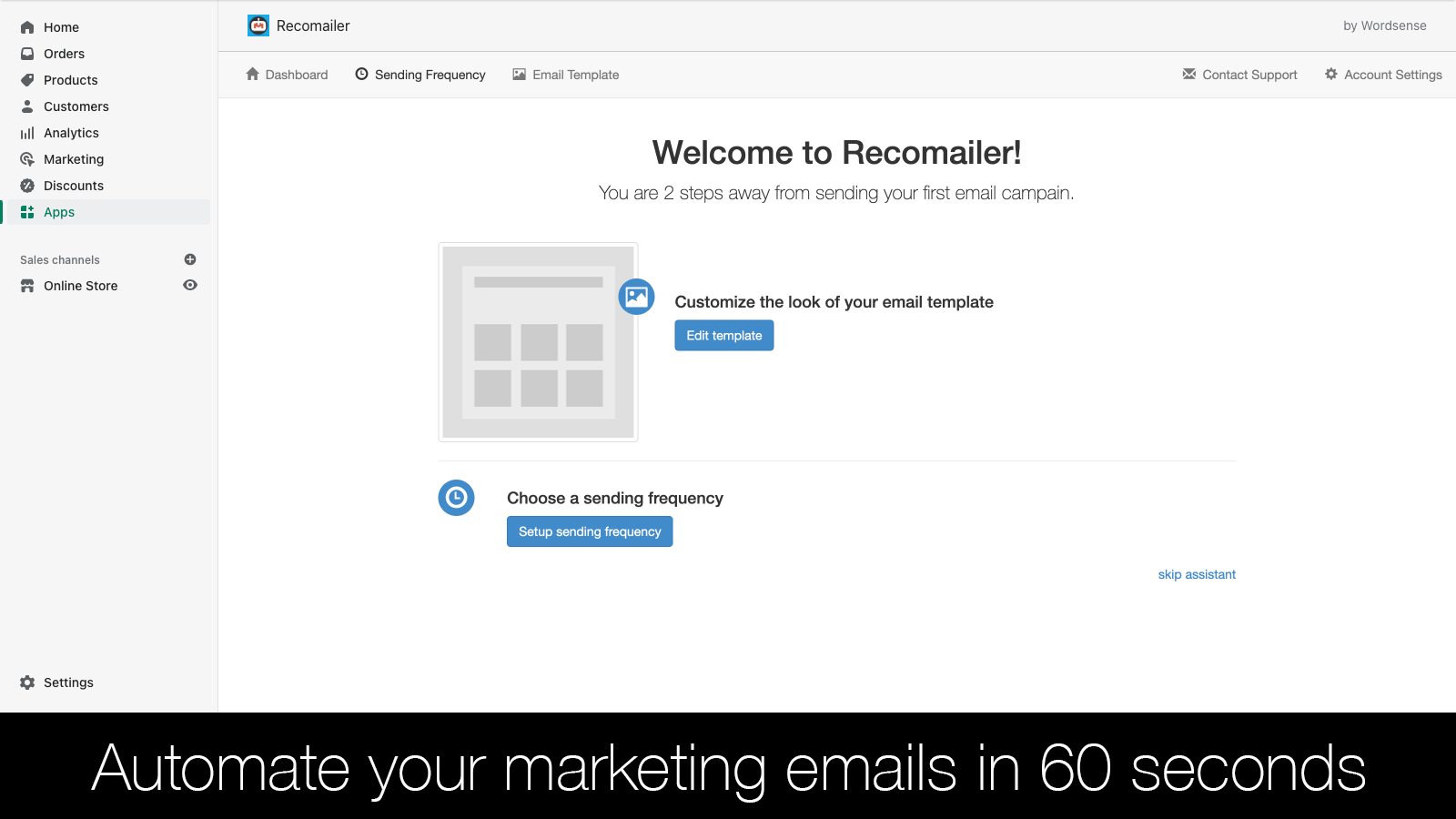 Automate your marketing emails in 60 seconds
