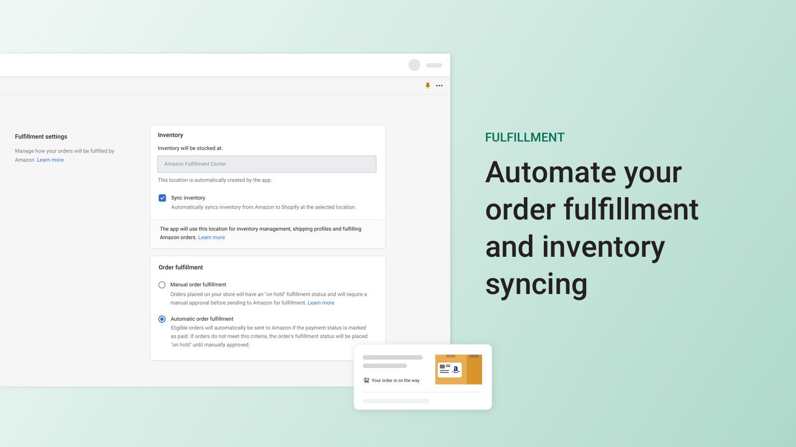 Automate your order fulfillment and inventory syncing