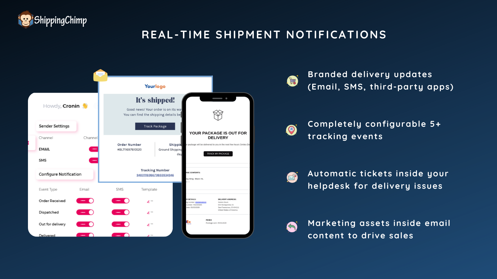Automated email notifications