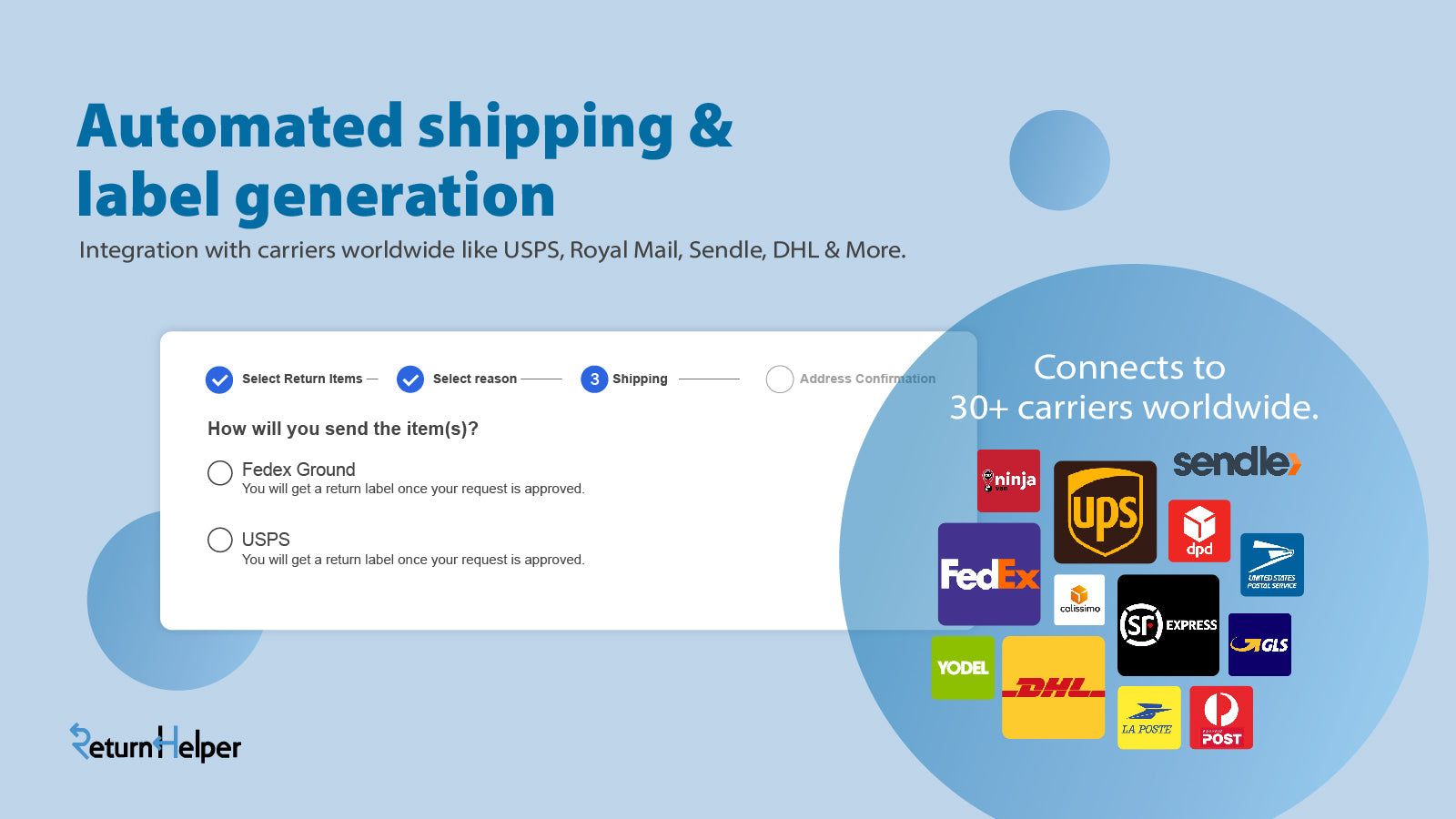 Automated shipping & label generation