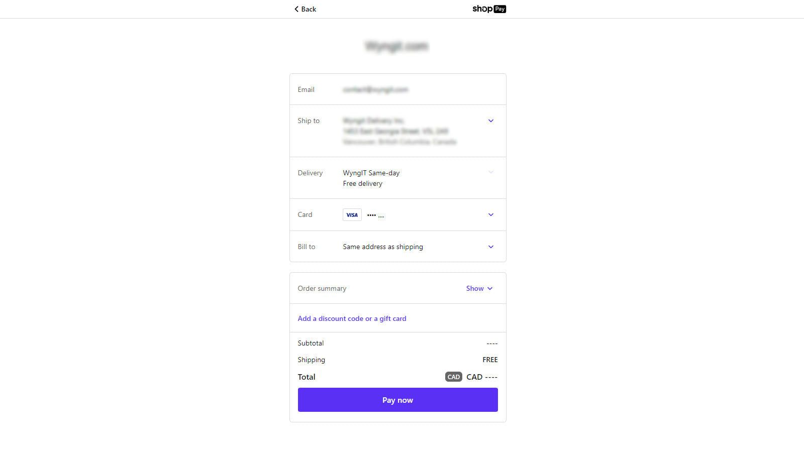 Automated Shipping option in checkout
