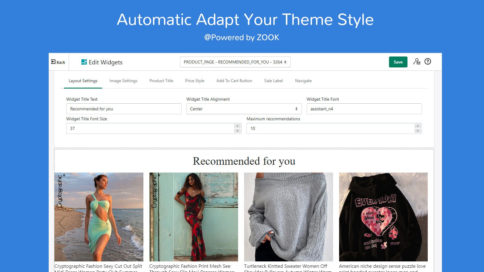 Automatic Adapt Your Theme Style
