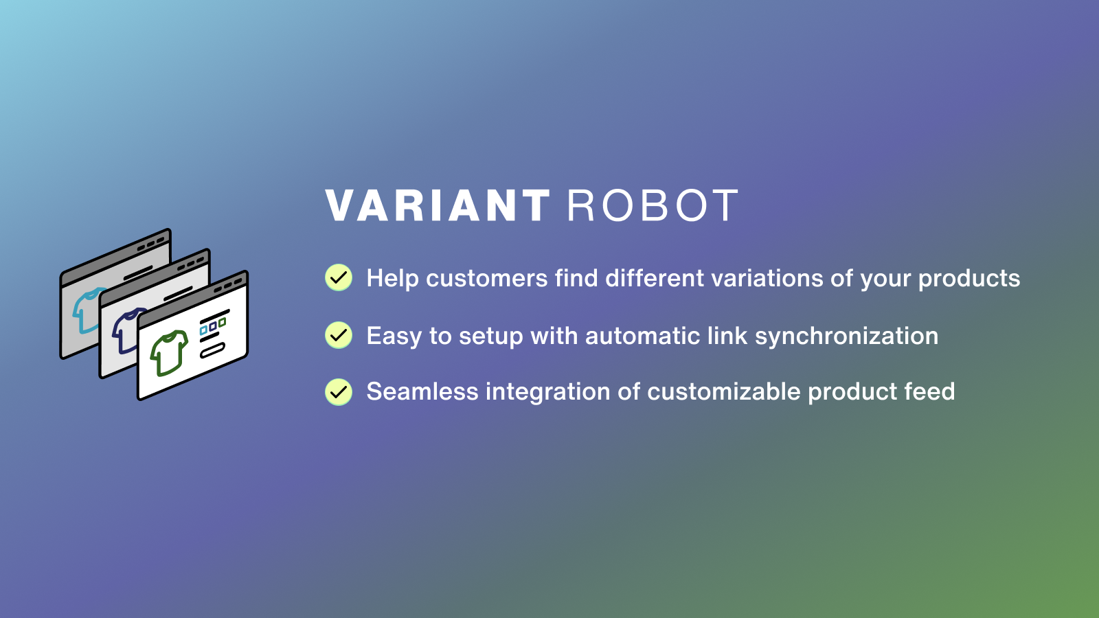 Automatic product variant and color linking based product data 