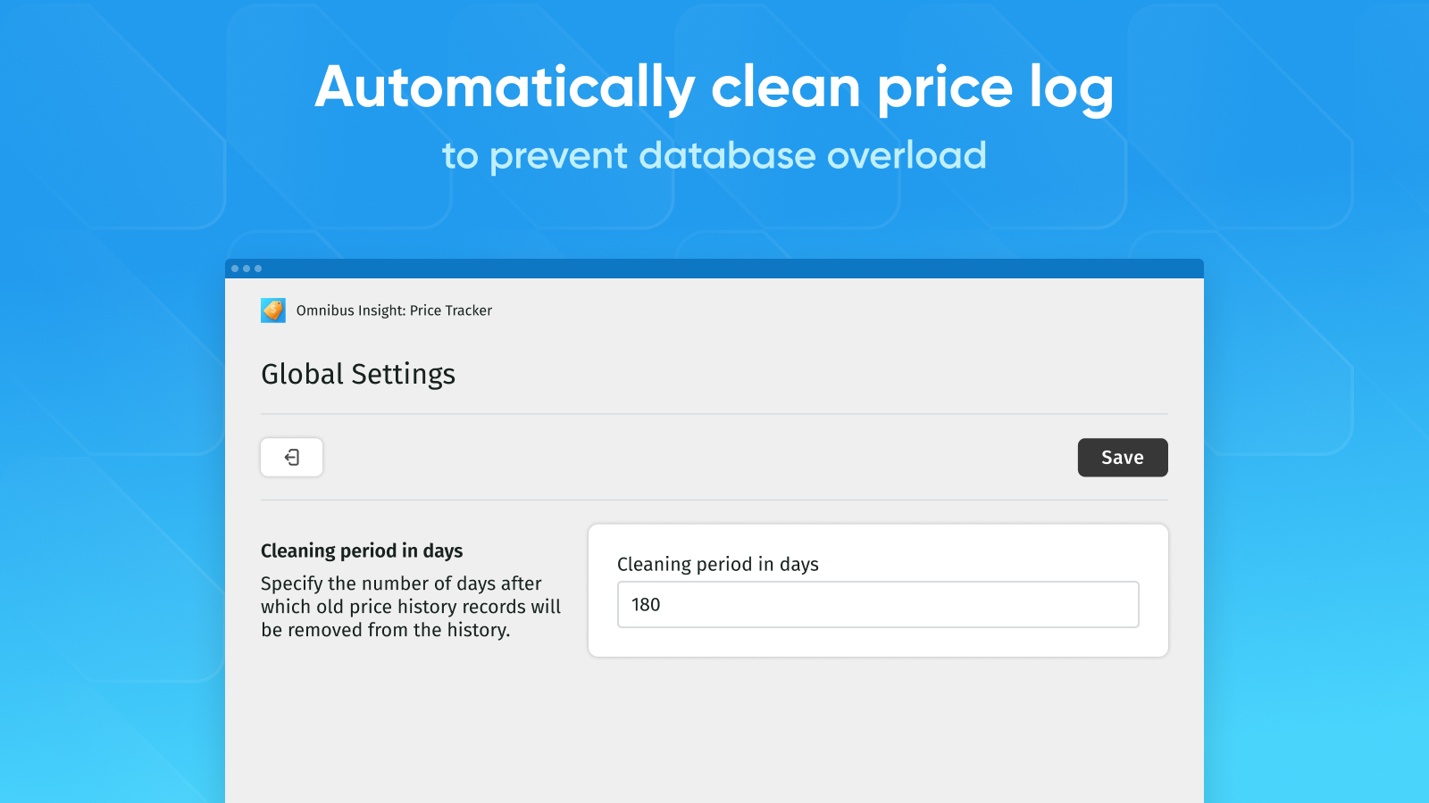 Automatically clean price log to prevent database overload