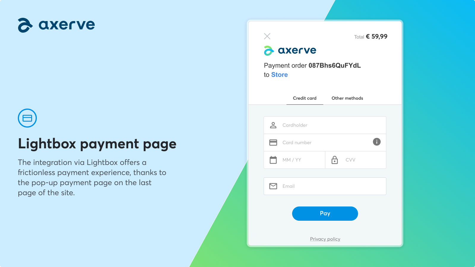 Axerve payment form