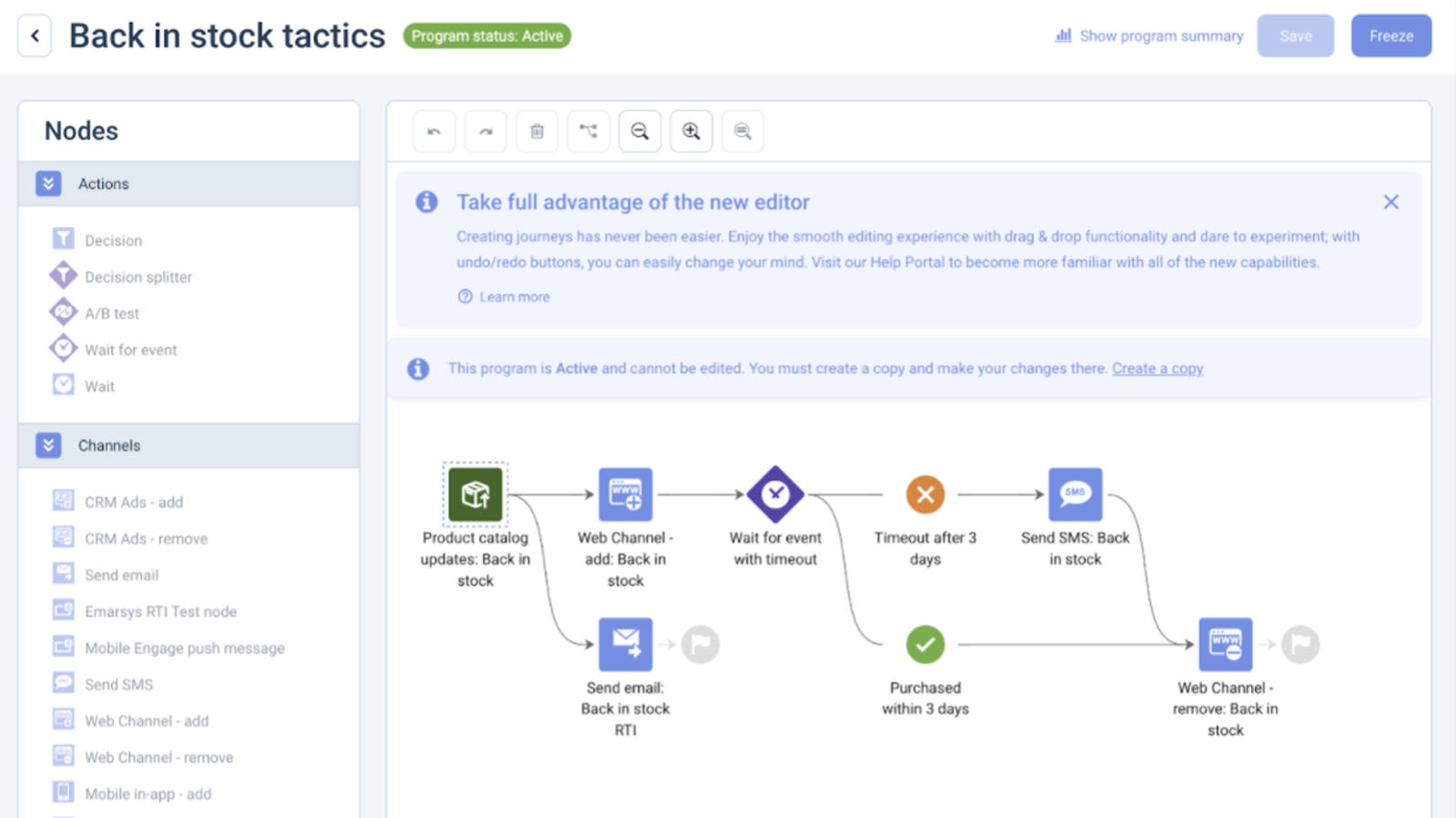 Back-in-stock Tactic Automation Flow