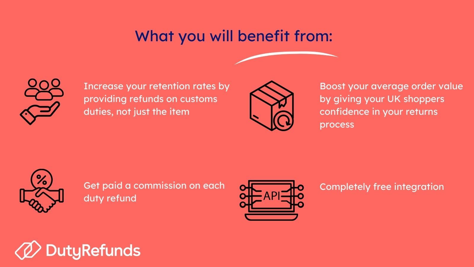 Benefits for working with Duty Refunds