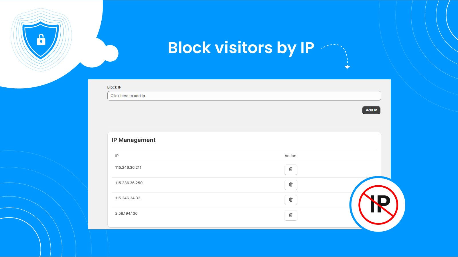 Block specific IPs