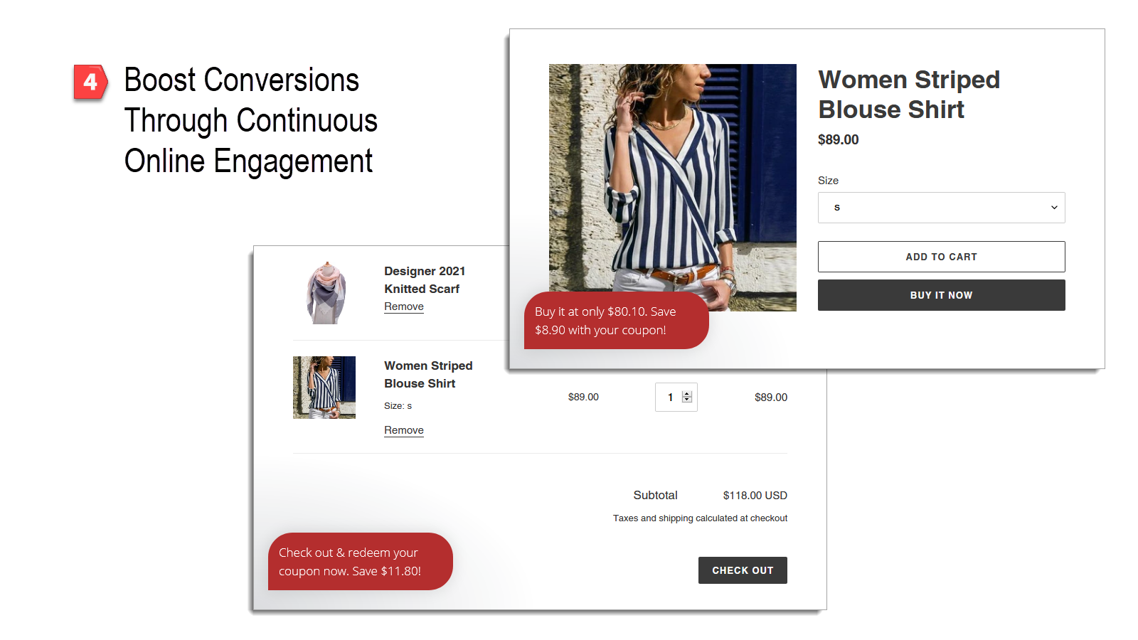 Boost conversions through continuous online engagement