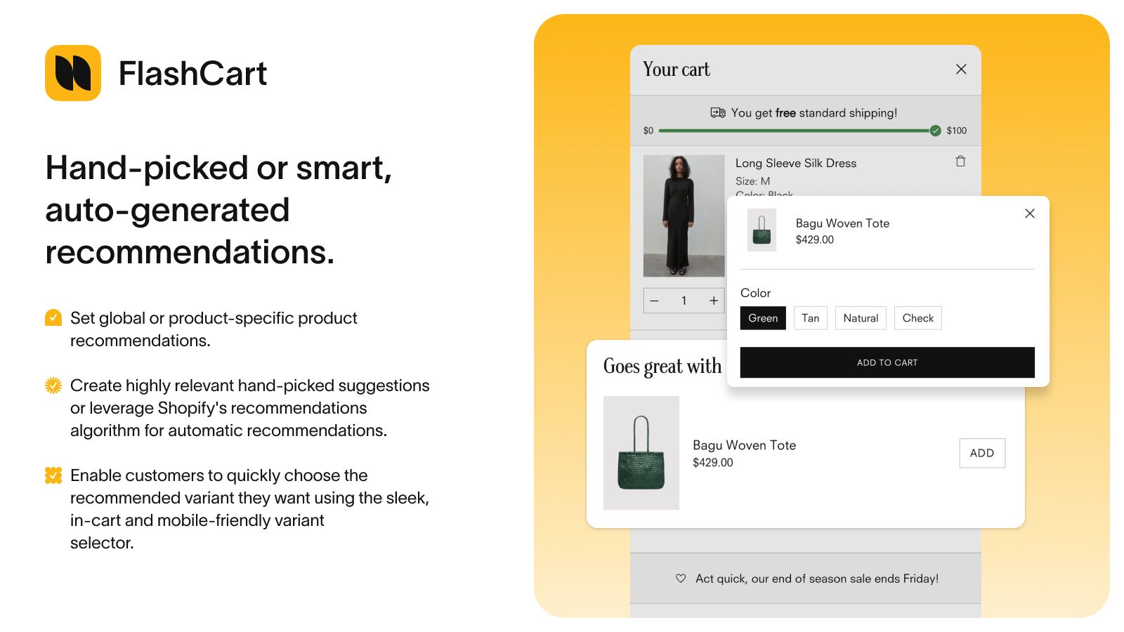 Boost conversions with relevant in-cart recommendations