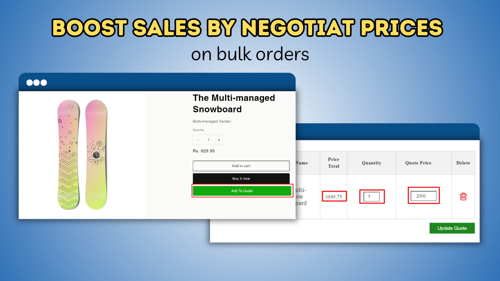 Boost Sales by negotiation prices on bulk orders