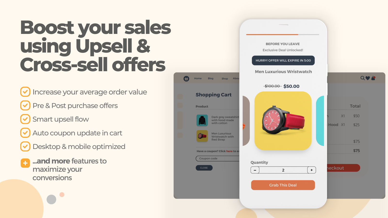 Boost your sales using Upsell & Cross-sell offers