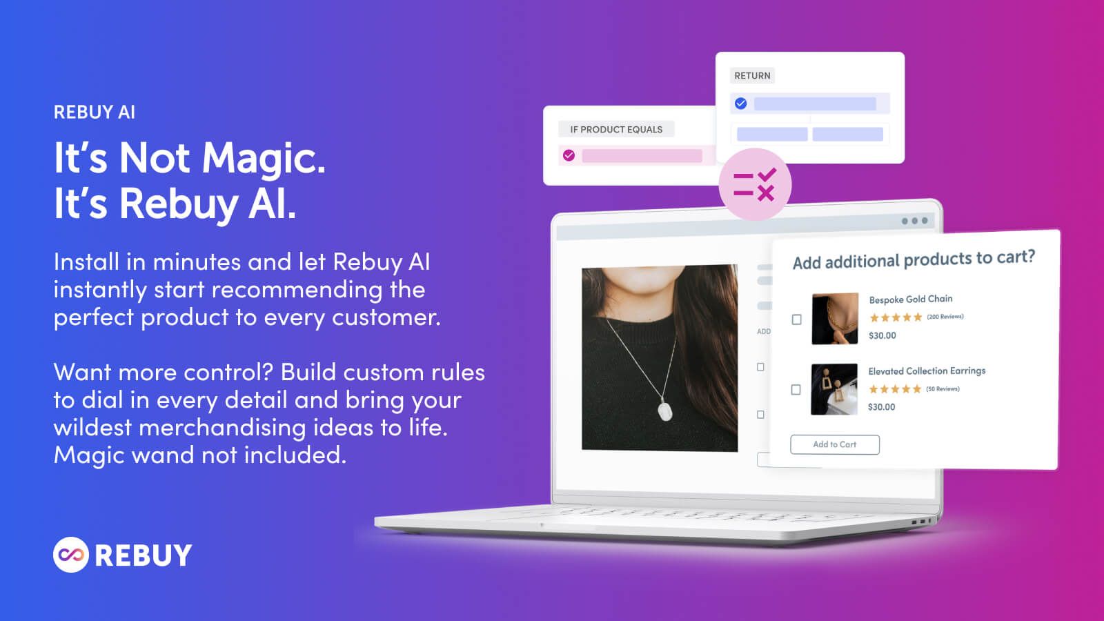 Bring your merchandising ideas to life with Rebuy AI
