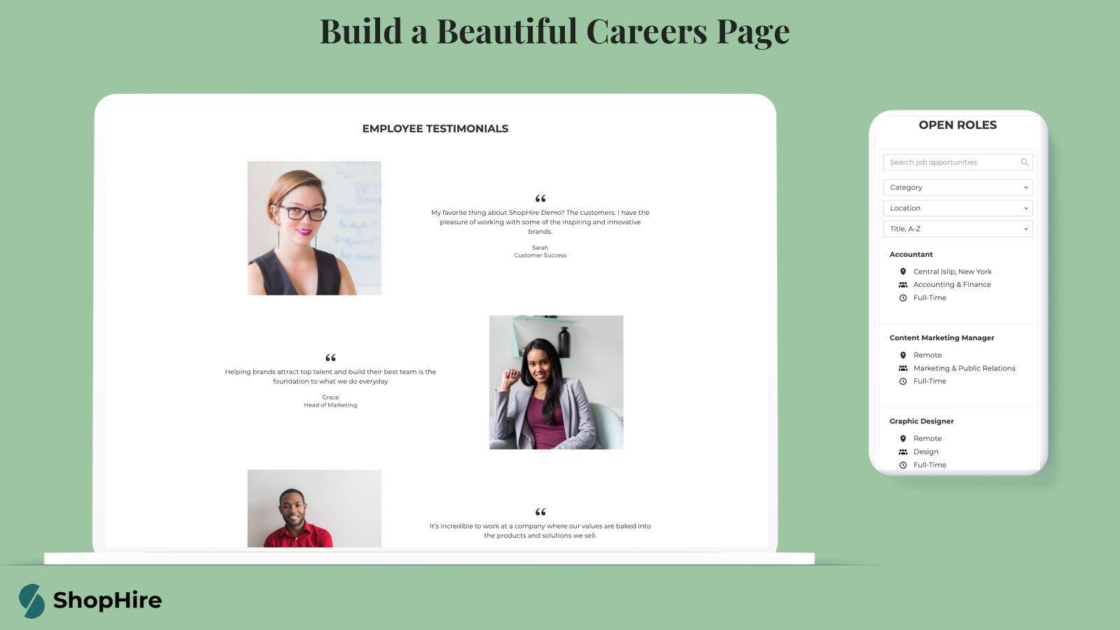 Build a beautiful careers page to attract talent