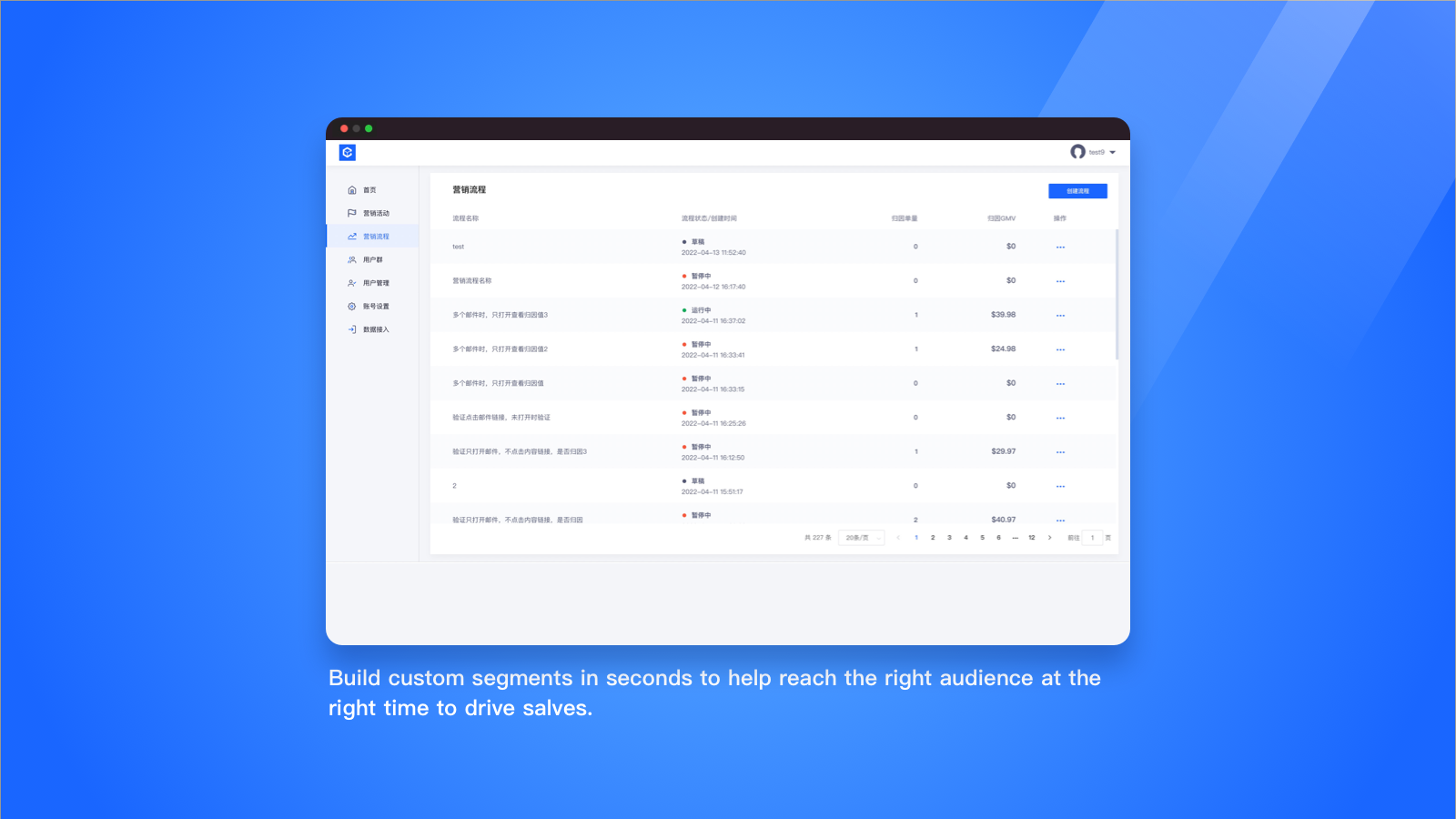Build custom segments in seconds to help reach  right audience
