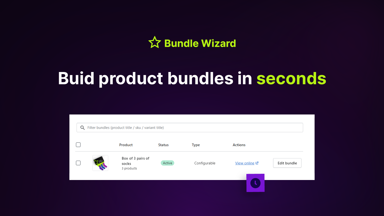 Build product bundles in seconds