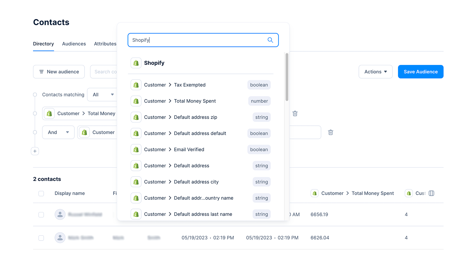 Build rich dynamic audiences with Shopify data