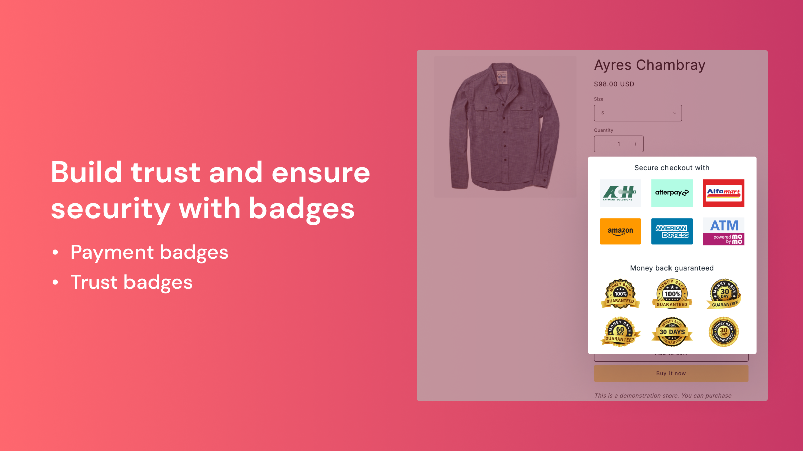 Build trust and ensure security with badges