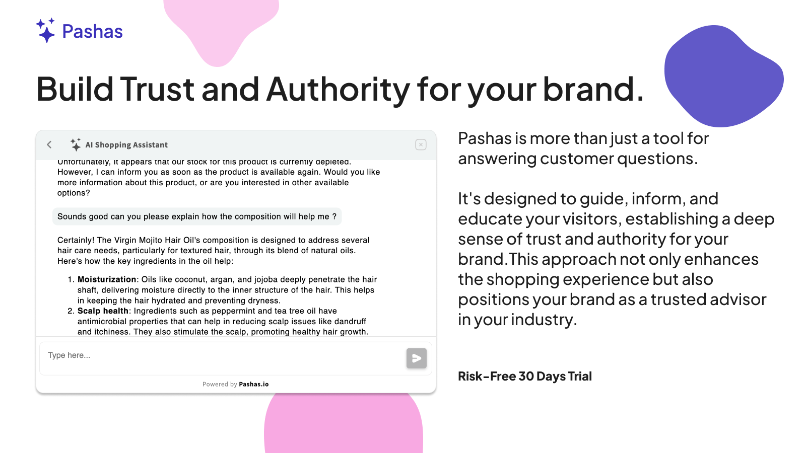 Build trusty and authority for your brand. 