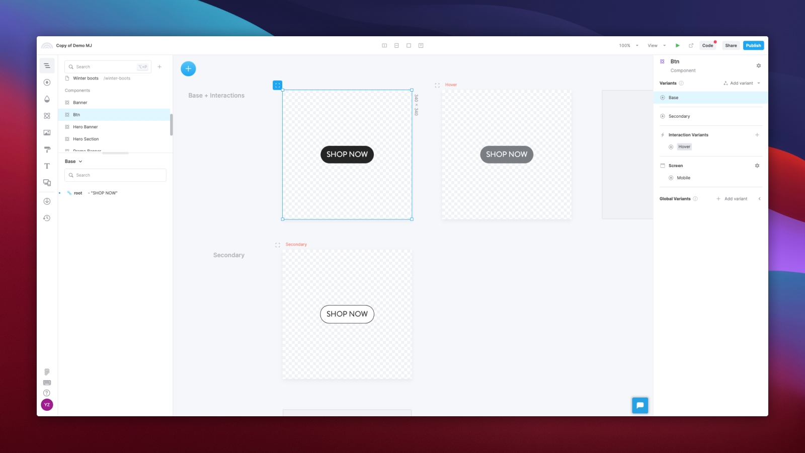 Build your design system in a modern, powerful web design tool.