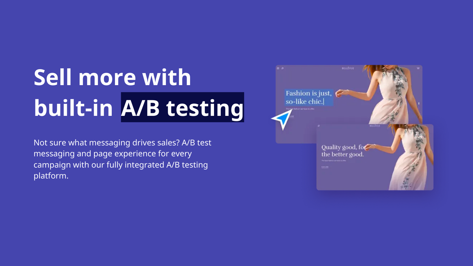 Built-in A/B testing and landing page personalization