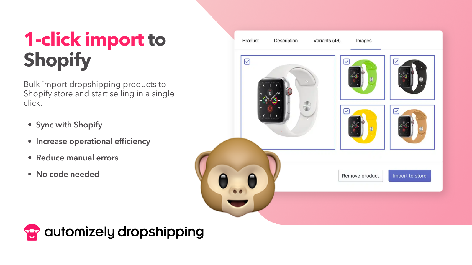 Bulk-import dropshipping products to Shopify in a click 