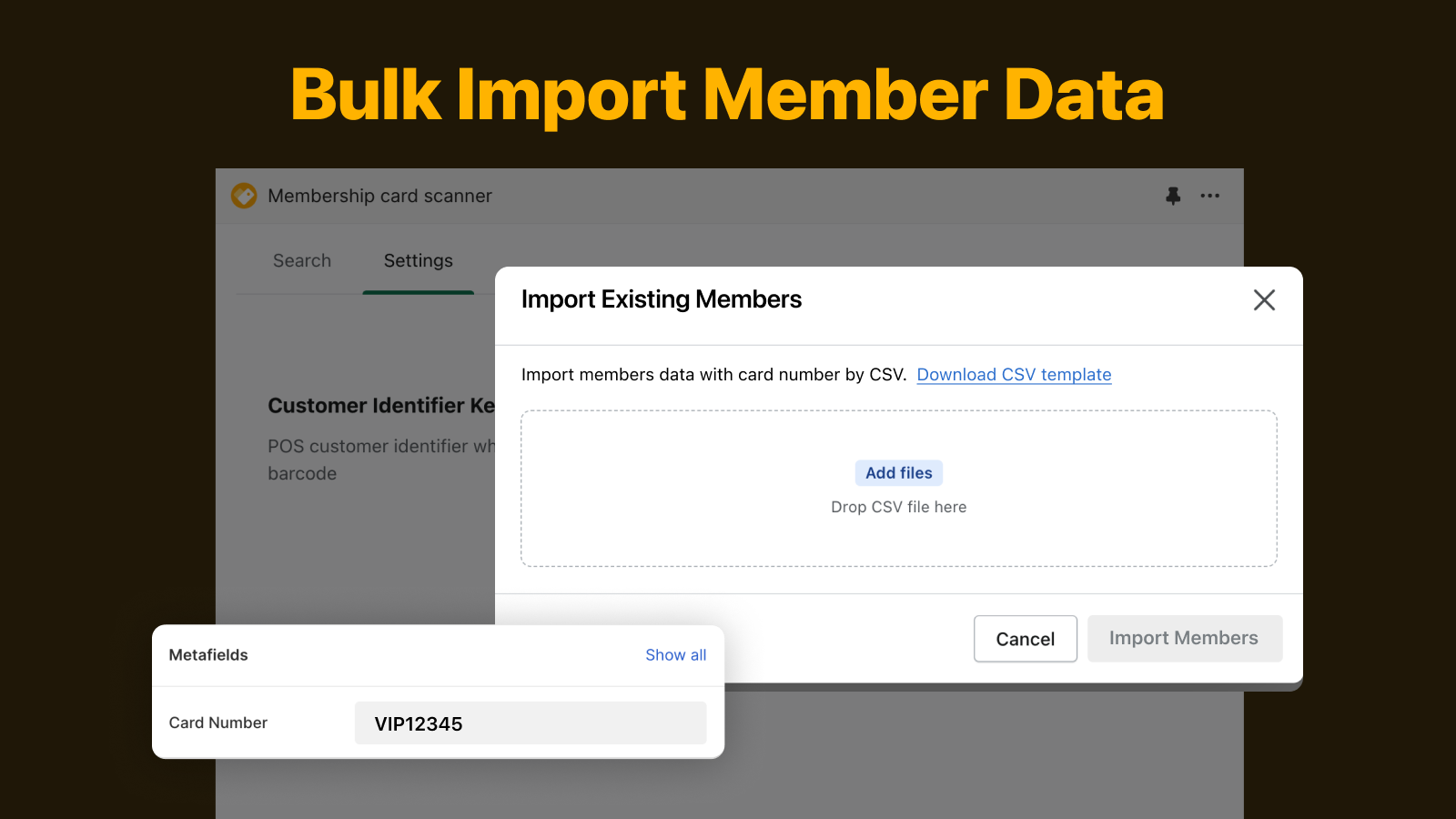 Bulk import member data