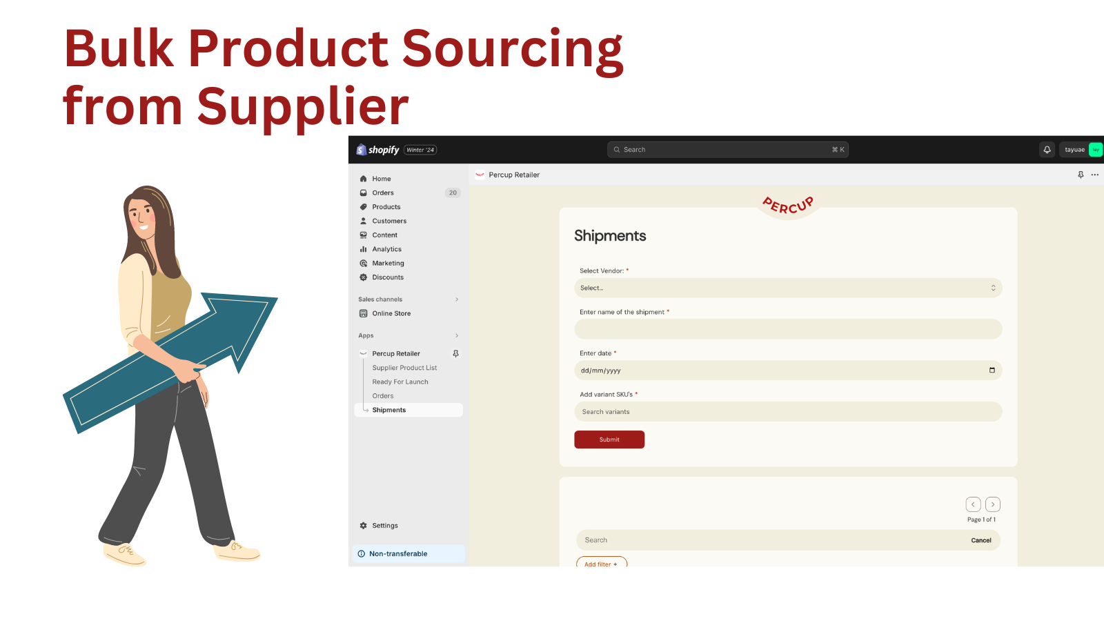 Bulk Product Sourcing from Supplier
