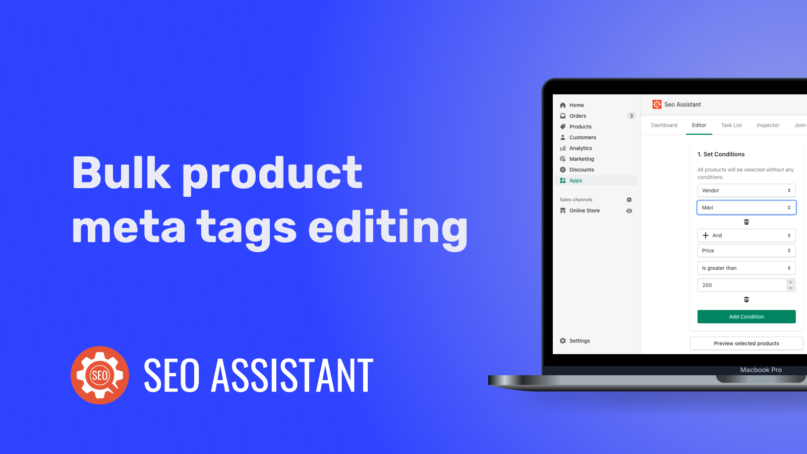 Bult editor for products meta tags and images alt text