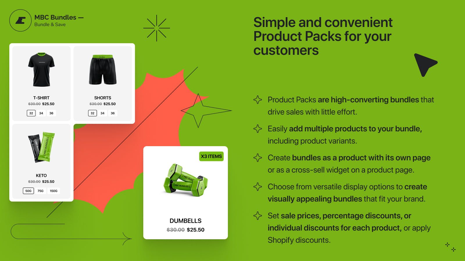 Bundle Packs and cross-sell bundle Widget on a product page