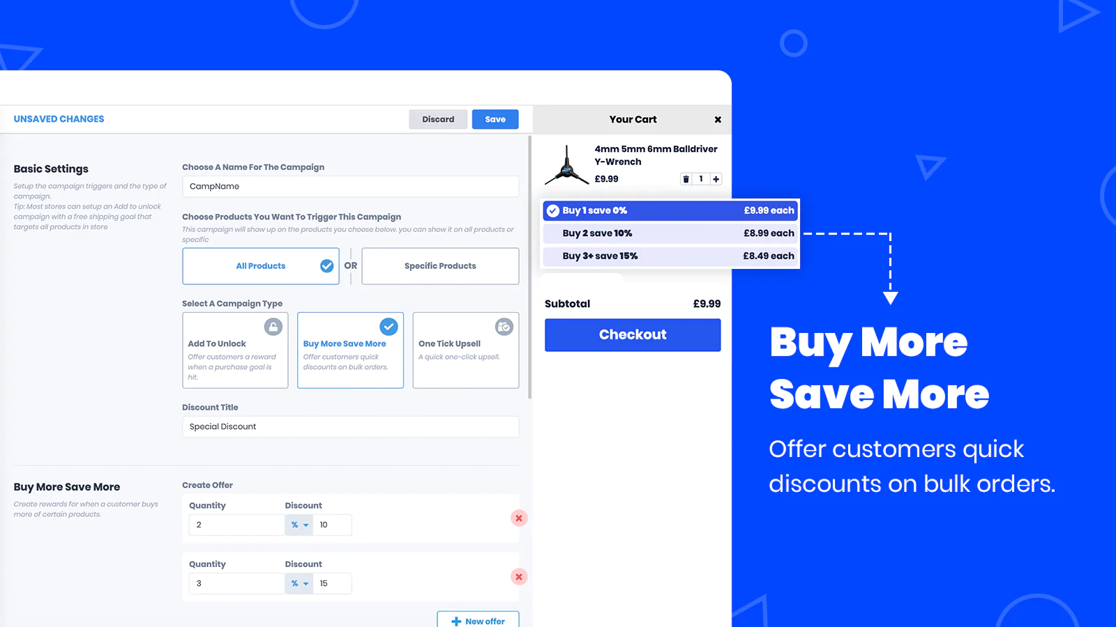 Buy More Save More Shopify app