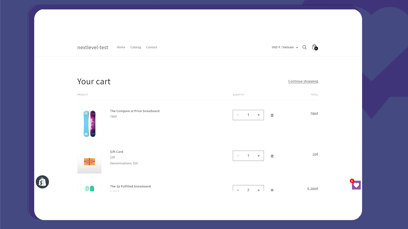 Cart for Shopify