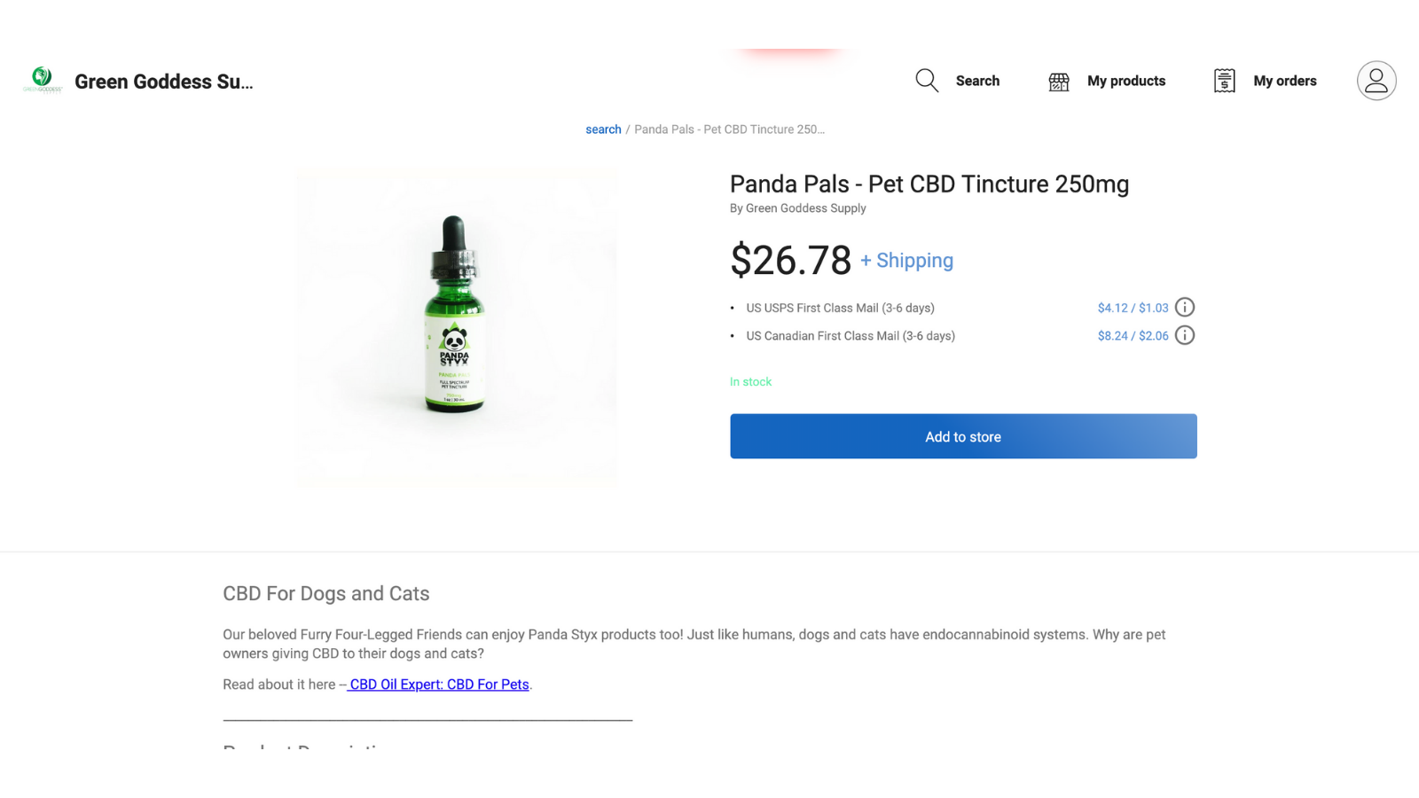 CBD Product Details (Restrictions Apply)