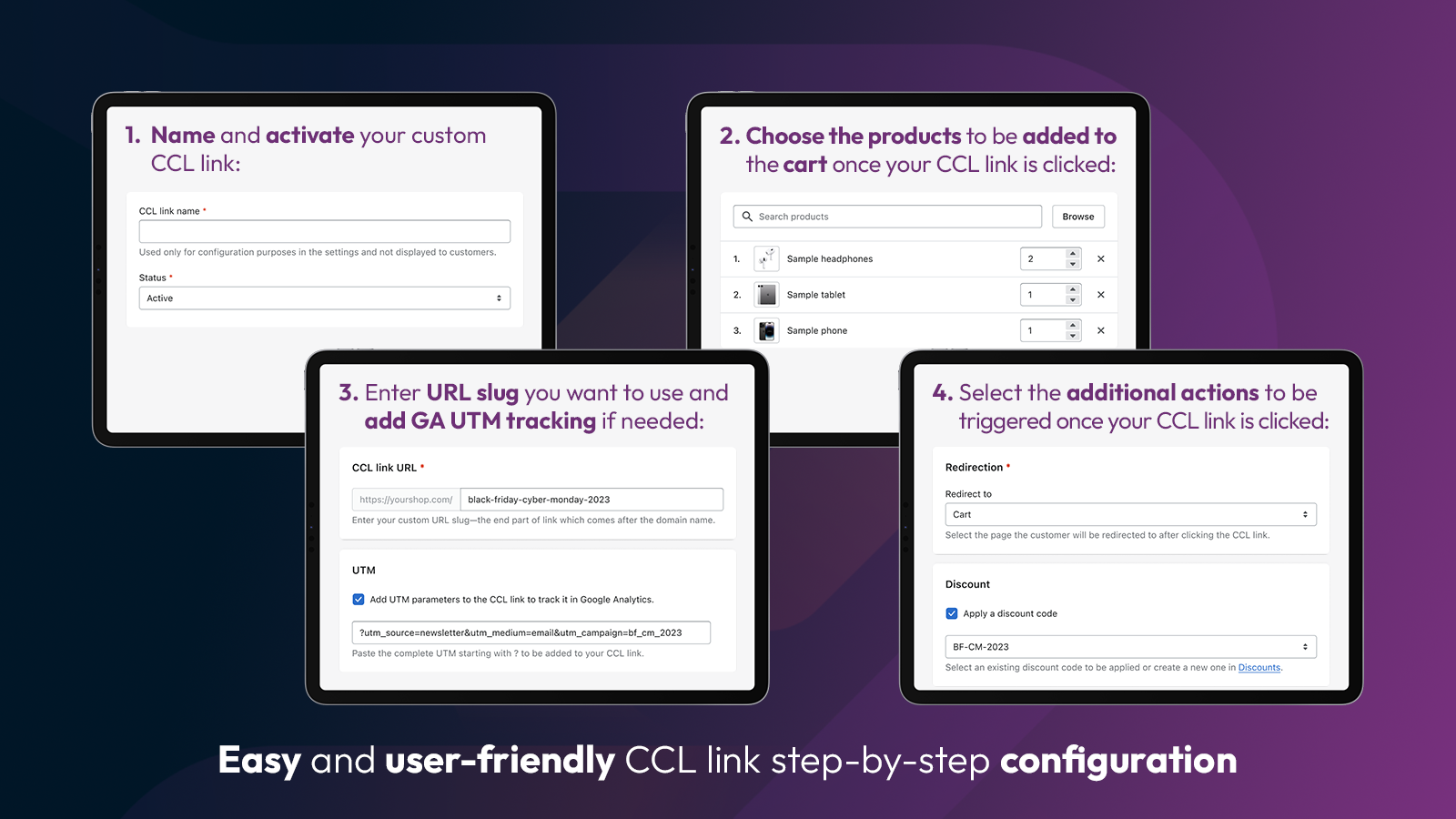 CCL Custom Cart & Checkout Links easy step-by-step configuration
