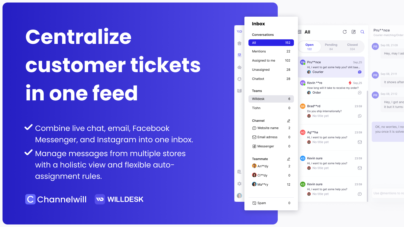 Centralize all your support tickets in one place-willdesk
