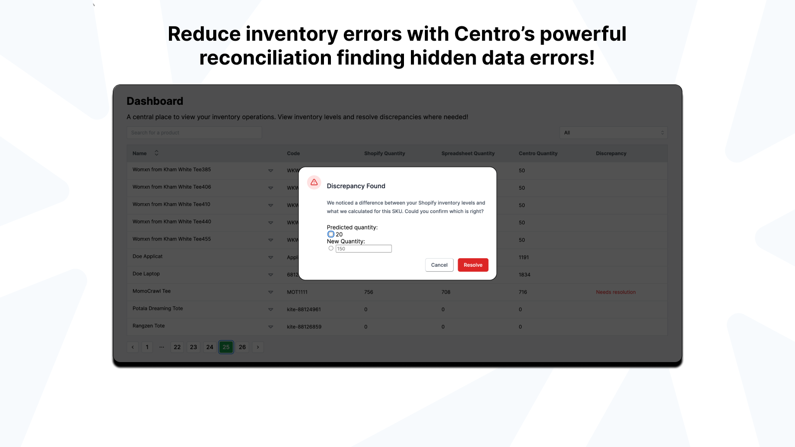 Centro's data layer finds hidden data errors in your inventory