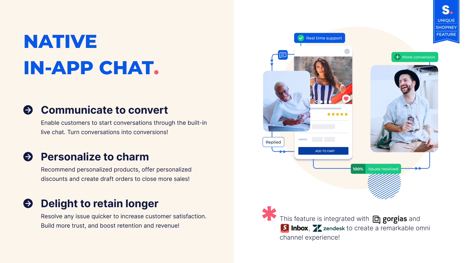 Chat with customers real-time via Shopify mobile app