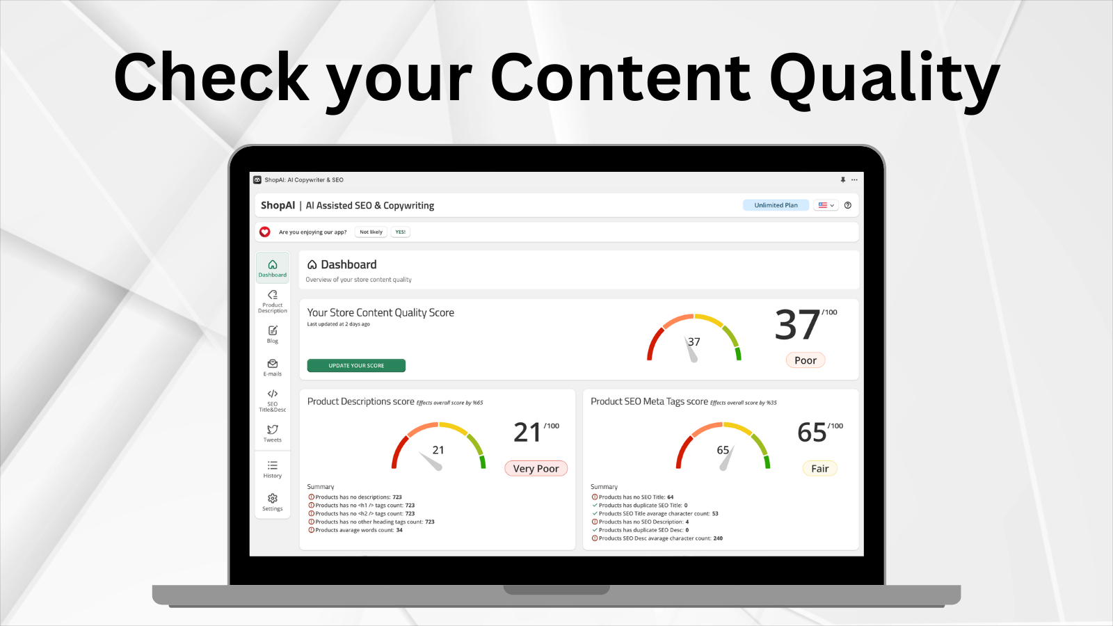 Check your Content Score and Fix it instantly