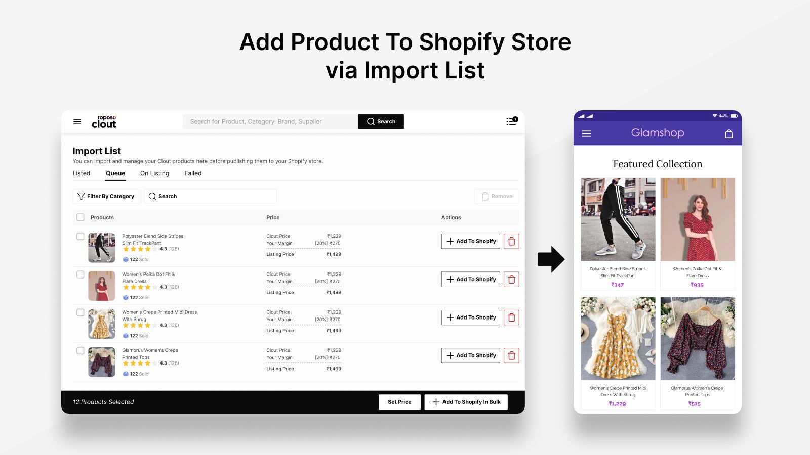 Choose Products Across Categories & Import Using Import List