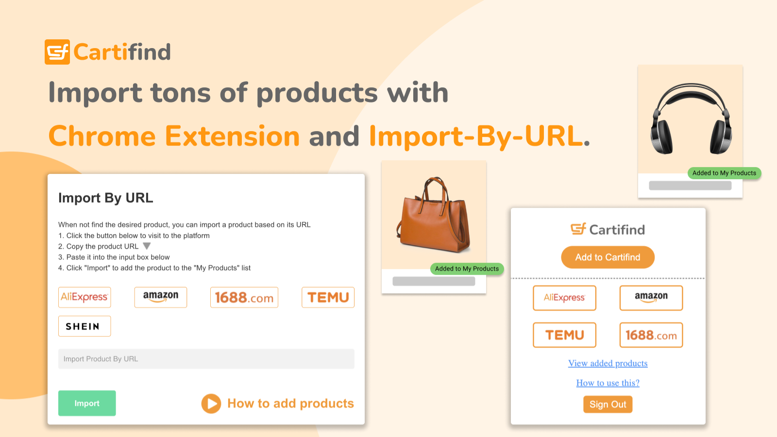 Chrome Extension - Import suppliers' products