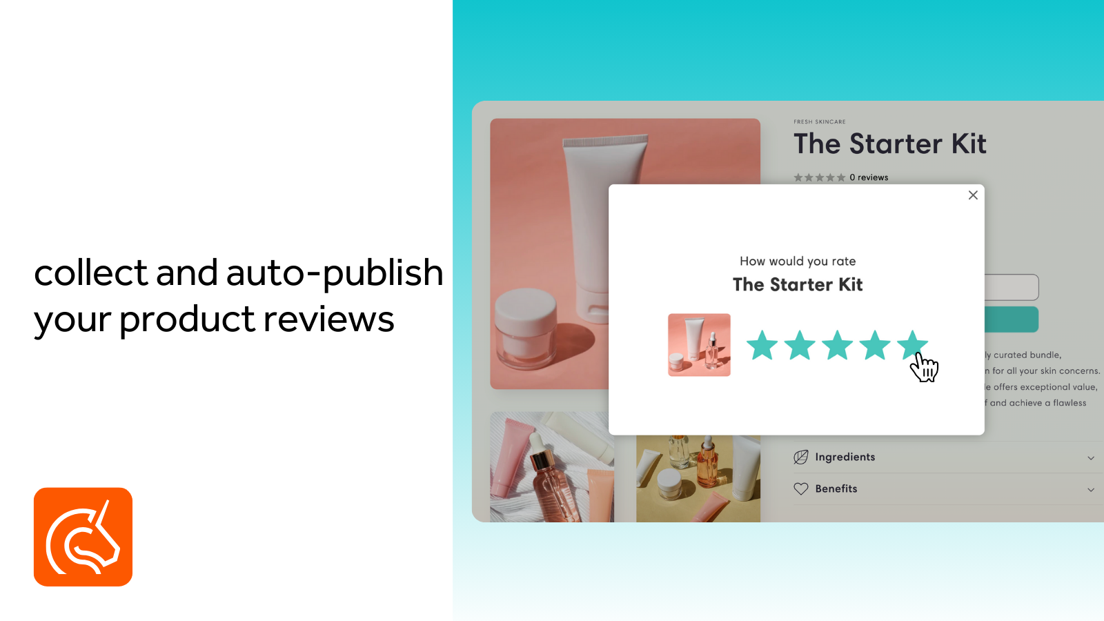 collect and auto-publish product reviews