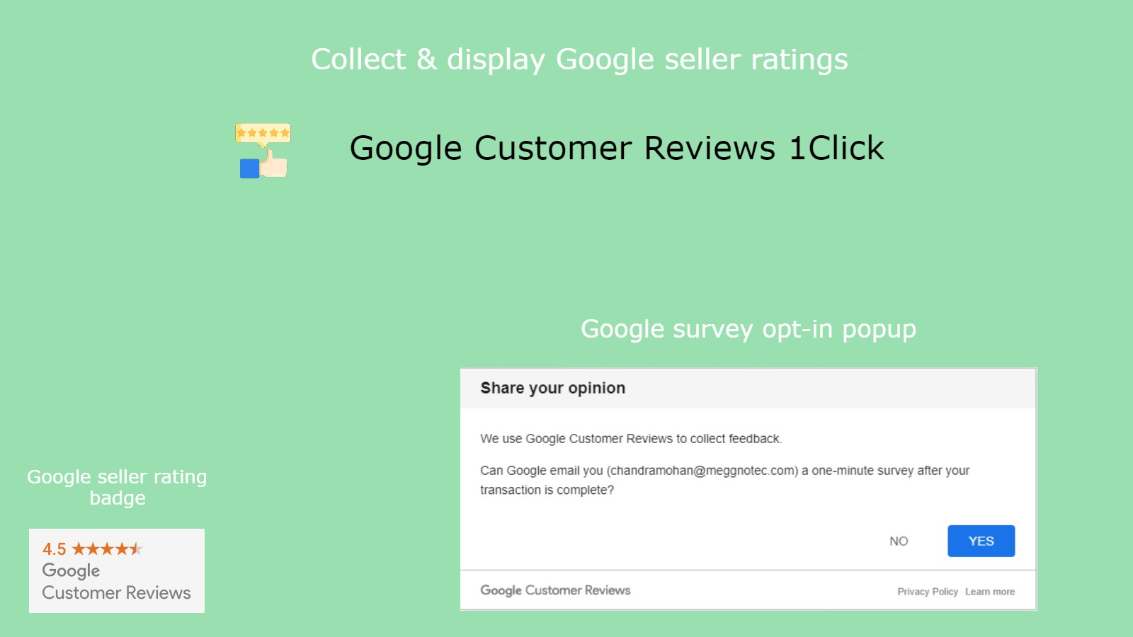 Collect & display Google seller rating