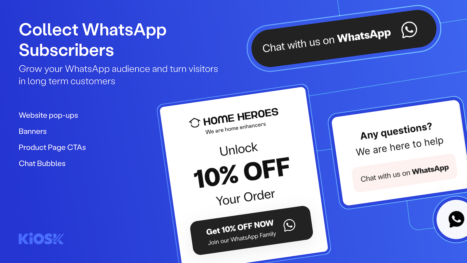 Collect WhatsApp subscribers and manage your audience