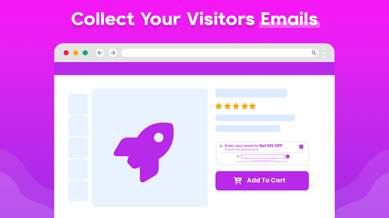 Collect your visitors emails