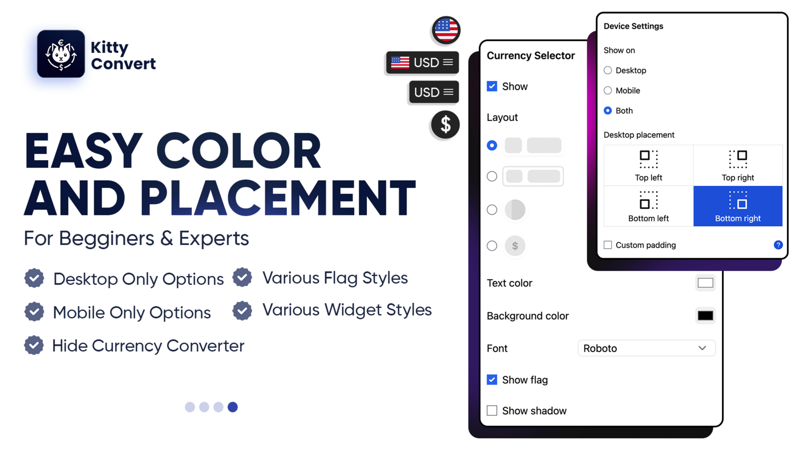 Color and Placement Options