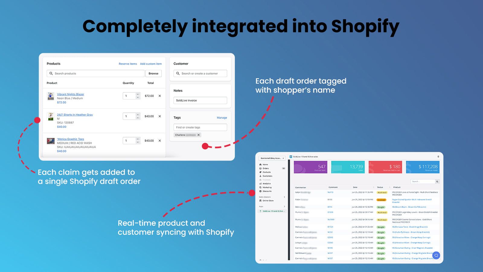 CommentSold app Shopify