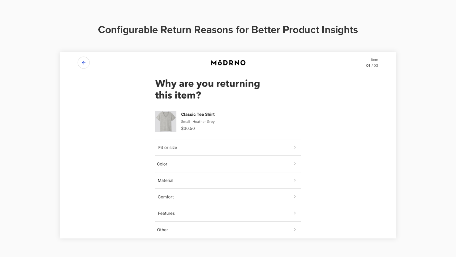 Configurable Return Reasons for Better Product Insights